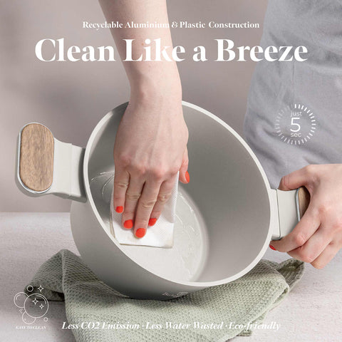  BH/8319, Cacerola con tapa 20cm, Crema Mate, Madera, Cacerola 20 cm, Nuevo diseño de mango, Cacerola, Olla, Cacerola con tapa, Batería de cocina, Cocina, Ollas y cazuelas