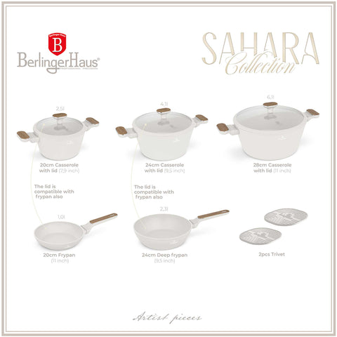  BH/8324, juego de utensilios de cocina de 10 piezas, crema mate, madera, juego de utensilios de cocina de 10 piezas c., nuevo diseño de mango, juego de utensilios de cocina, ollas y sartenes, juego de ollas y sartenes, juego, cocina, utensilios de cocina, ollas y cazuelas