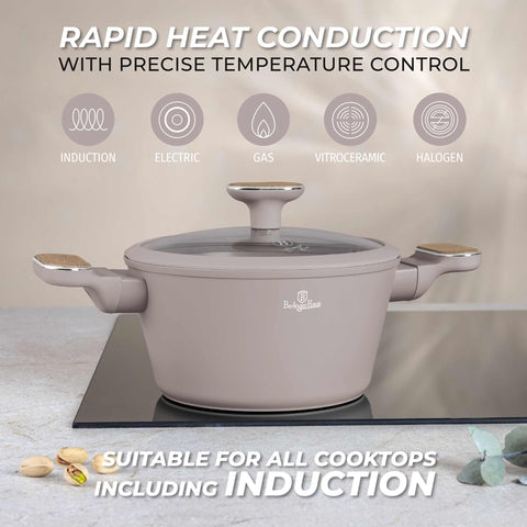  BH/8343, juego de utensilios de cocina de 10 piezas, color topo mate, madera, juego de utensilios de cocina de 10 piezas c., nuevo diseño de mango, juego de utensilios de cocina, ollas y sartenes, juego de ollas y sartenes, juego, cocina, utensilios de cocina, ollas y cazuelas