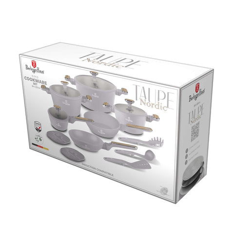  BH/8344, juego de utensilios de cocina de 15 piezas, color topo mate, de madera, nuevo diseño de mango, juego de utensilios de cocina, ollas, juego de ollas, ollas y sartenes, juego de ollas y sartenes, juego, herramientas de cocina, cocina, utensilios de cocina, ollas y cazuelas