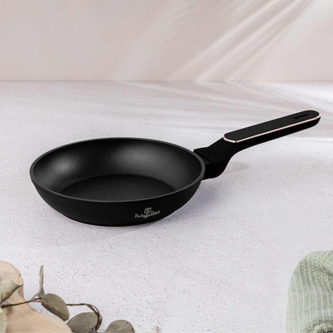  BH/8345, Sartén de 20 cm, Negro mate, Oro rosa, Sartén de 20 cm, Nuevo diseño de mango, Sartén, Utensilios de cocina, Cocina, Sartenes