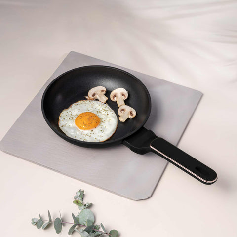 BH/8345, Sartén de 20 cm, Negro mate, Oro rosa, Sartén de 20 cm, Nuevo diseño de mango, Sartén, Utensilios de cocina, Cocina, Sartenes