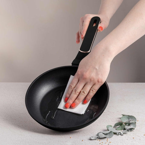  BH/8345, Sartén de 20 cm, Negro mate, Oro rosa, Sartén de 20 cm, Nuevo diseño de mango, Sartén, Utensilios de cocina, Cocina, Sartenes