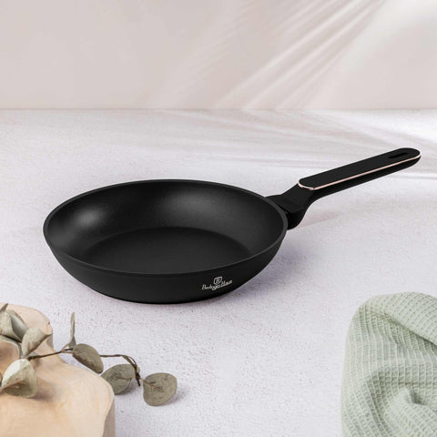  BH/8346, Sartén de 24 cm, Negro mate, Oro rosa, Sartén de 24 cm, Nuevo diseño de mango, Sartén, Utensilios de cocina, Cocina, Sartenes