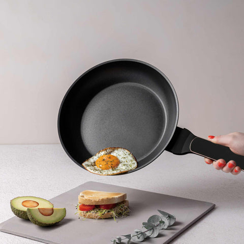  BH/8346, Sartén de 24 cm, Negro mate, Oro rosa, Sartén de 24 cm, Nuevo diseño de mango, Sartén, Utensilios de cocina, Cocina, Sartenes