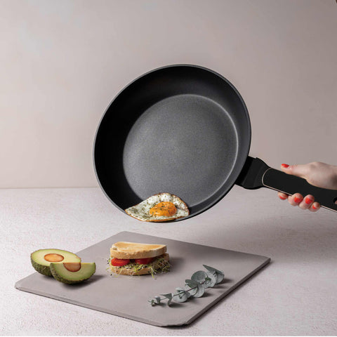 BH/8347, Sartén de 28 cm, Negro mate, Oro rosa, Sartén de 28 cm, Nuevo diseño de mango, Sartén, Utensilios de cocina, Cocina, Sartenes