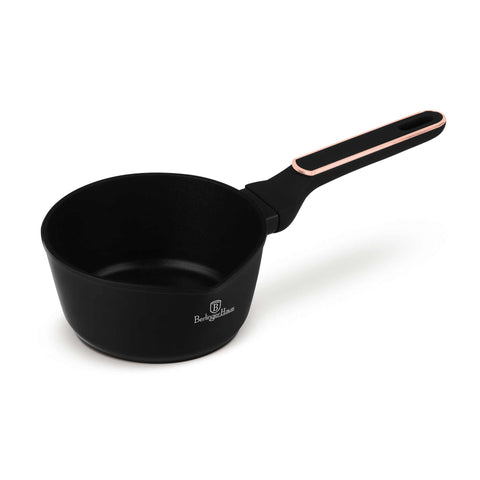 BH/8349, Sartén de 16 cm, Negro mate, Oro rosa, Sartén de 16 cm, Nuevo diseño de mango, Sartén, Batería de cocina, Cocina, Ollas y cazuelas, Cacerola