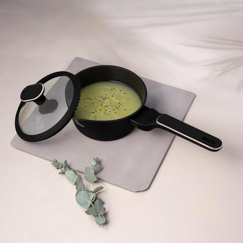  BH/8350, Cacerola con tapa 16cm, Negro mate, Oro rosa, Cacerola 16 cm b., Nuevo diseño de mango, Cacerola, Cacerola con tapa, Batería de cocina, Cocina, Ollas y cazuelas, Cacerola