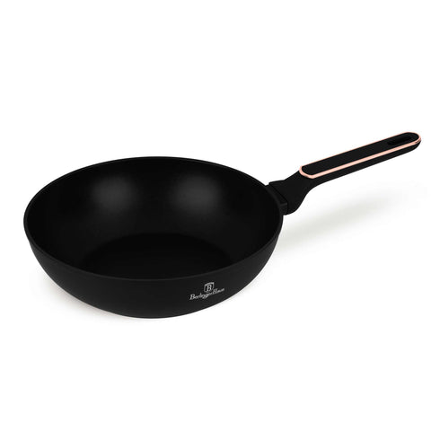  BH/8353, Wok 28cm, Negro Mate, Oro Rosa, Wok de 28 cm, Nuevo diseño de mango, Wok, Batería de cocina, Cocina, Sartenes