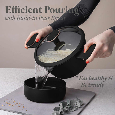  BH/8357,LP,BH,251,Cacerola con tapa 20cm,Negro mate,Oro rosa,Cacerola 20 cm,Nuevo diseño de asa,Cacerola,Olla,Cacerola con tapa,Utensilios de cocina,Cocina,Ollas y cazuelas