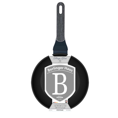  BH/8364, Sartén 20cm, Azul Mate, Madera Gris, Sartén 20 cm, Nuevo diseño de mango, Sartén, Utensilios de cocina, Cocina, Sartenes
