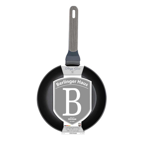  BH/8365, Sartén 24cm, Azul Mate, Madera Gris, Sartén 24 cm, Nuevo diseño de mango, Sartén, Utensilios de cocina, Cocina, Sartenes