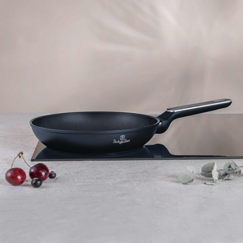  BH/8365, Sartén 24cm, Azul Mate, Madera Gris, Sartén 24 cm, Nuevo diseño de mango, Sartén, Utensilios de cocina, Cocina, Sartenes