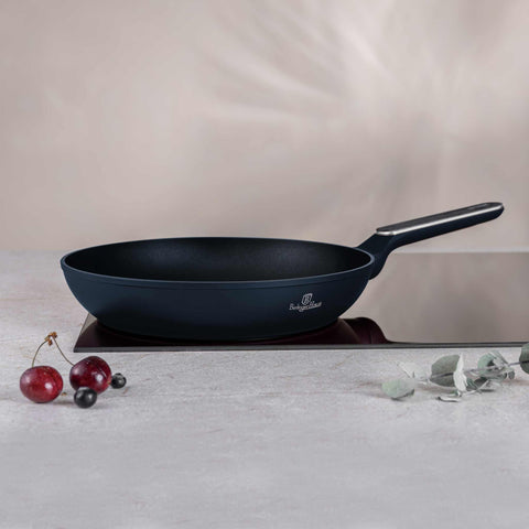  BH/8366, Sartén 28cm, Azul Mate, Madera Gris, Sartén 28 cm, Nuevo diseño de mango, Sartén, Utensilios de cocina, Cocina, Sartenes