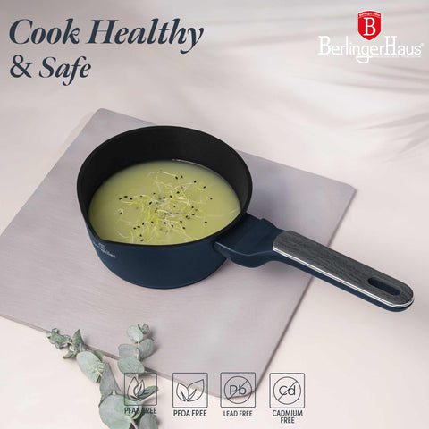  BH/8368, Sartén 16cm, Azul Mate, Madera Gris, Sartén 16 cm a., Nuevo diseño de mango, Sartén, Batería de cocina, Cocina, Ollas y Cazuelas, Cacerola