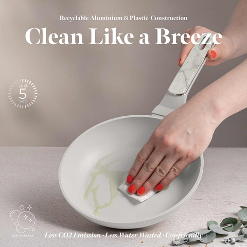  BH/8383, Sartén 20cm, Crema Mate, Mármol, Sartén 20cm, Nuevo diseño de mango, Sartén, Utensilios de cocina, Cocina, Sartenes