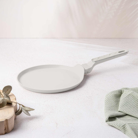  BH/8386, Sartén para panqueques de 25 cm, Crema mate, Mármol, Sartén para panqueques de 25 cm, Nuevo diseño de mango, Sartén para panqueques, Utensilios de cocina, Cocina
