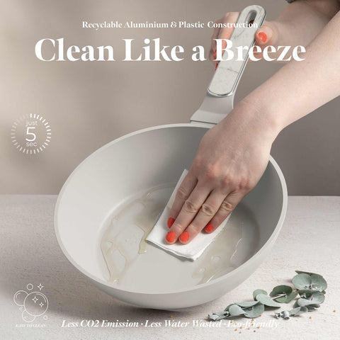  BH/8390, Sartén honda con tapa 24cm, Crema Mate, Mármol, Sartén honda 24 cm, Nuevo diseño de mango, Sartén, Sartén honda, Sartén honda con tapa, Sartén, Batería de cocina, Cocina, Sartenes