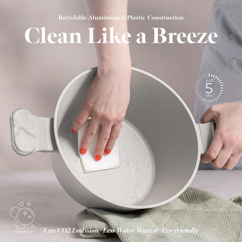  BH/8396, Cacerola con tapa 24cm, Crema Mate, Mármol, Cacerola de 24 cm, Nuevo diseño de mango, Cacerola, Olla, Cacerola con tapa, Batería de cocina, Cocina, Ollas y cazuelas