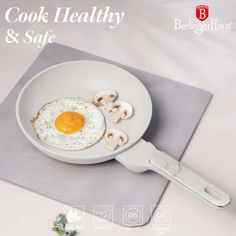  BH/8398, juego de 3 sartenes, crema mate, mármol, juego de 3 sartenes a., nuevo diseño de mango, sartén, juego de sartenes, sartén, juego de sartenes, utensilios de cocina, cocina, sartenes, juego de sartenes