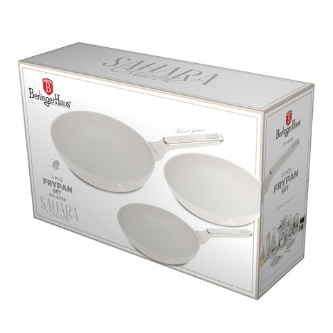  BH/8398, juego de 3 sartenes, crema mate, mármol, juego de 3 sartenes a., nuevo diseño de mango, sartén, juego de sartenes, sartén, juego de sartenes, utensilios de cocina, cocina, sartenes, juego de sartenes