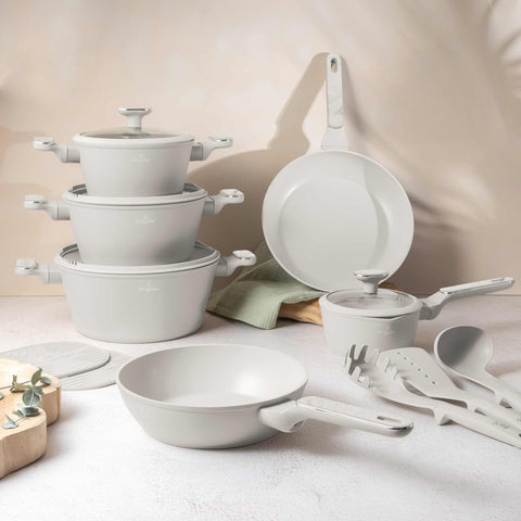  BH/8401, juego de utensilios de cocina de 15 piezas, crema mate, mármol, juego de utensilios de cocina de 15 piezas, nuevo diseño de mango, juego de utensilios de cocina, ollas, juego de ollas, ollas y sartenes, juego de ollas y sartenes, juego, herramientas de cocina, cocina, utensilios de cocina, ollas y cazuelas