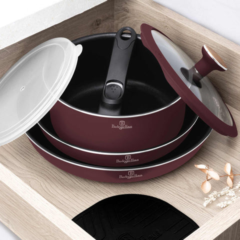 BH/8418, juego de utensilios de cocina de 13 piezas, burdeos mate, madera, juego de utensilios de cocina de 13 piezas a., nuevo diseño de mango, mango de clic, utensilios de cocina inteligentes, juego de utensilios de cocina, ollas y sartenes, juego de ollas y sartenes, juego, clic, cocina, utensilios de cocina, ollas y cacerolas