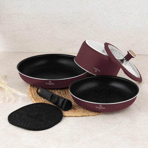 BH/8418, juego de utensilios de cocina de 13 piezas, burdeos mate, madera, juego de utensilios de cocina de 13 piezas a., nuevo diseño de mango, mango de clic, utensilios de cocina inteligentes, juego de utensilios de cocina, ollas y sartenes, juego de ollas y sartenes, juego, clic, cocina, utensilios de cocina, ollas y cacerolas