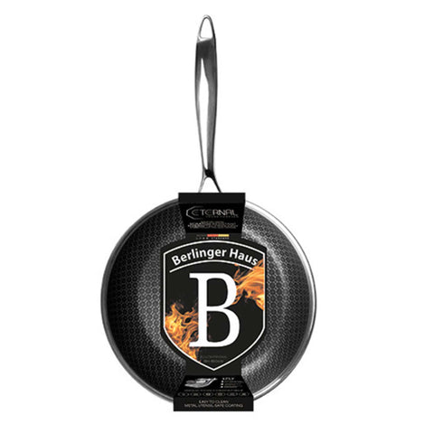 Product image of Frypan 24cm. Part of the Eternal Collection . Features: • Material: stainless steel with laser-cut surface • Size: 24*5 cm 1,7L REGISTERED DESIGN BY BERLINGER HAUS!. (Studio view). Official Berlinger Haus product, boosted by Promintra sl.