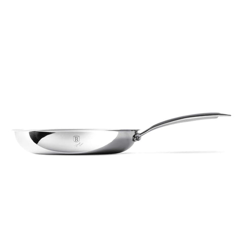 Product image of Frypan 28cm. Part of the Eternal Collection . Features: • Material: stainless steel with laser-cut surface • Size: 28*5,5 cm 2,4L REGISTERED DESIGN BY BERLINGER HAUS!. (Studio view). Official Berlinger Haus product, boosted by Promintra sl.