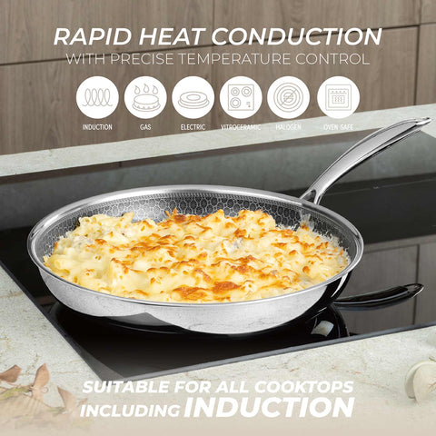  BH/8516N,BH/8516,Sartén 30cm,Acero Inoxidable,Sartén 30 cm,Sartén,Sartén,Utensilios de cocina,Cocinar,Sartenes