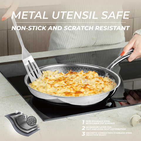  BH/8516N,BH/8516,Sartén 30cm,Acero Inoxidable,Sartén 30 cm,Sartén,Sartén,Utensilios de cocina,Cocinar,Sartenes