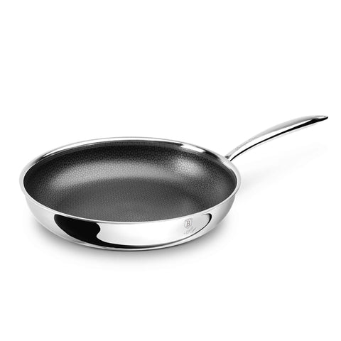 Product image of 2pcs frypan set. Part of the Eternal Collection . Features: • Material: stainless steel with laser-cut surface • Include: • Frypan Ø24*5 cm 1,7L • Frypan Ø28*5,5 cm 2,4L REGISTERED DESIGN BY BERLINGER HAUS!. (Studio view). Official Berlinger Haus product, boosted by Promintra sl.