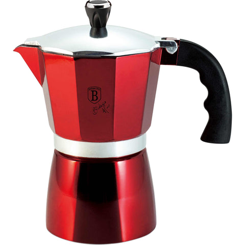  BH/8544, BH/8544NO-18, BH/6387, Cafetera de 3 tazas, color burdeos, roja, cafetera, cafetera moka, moka express, electrodomésticos de cocina
