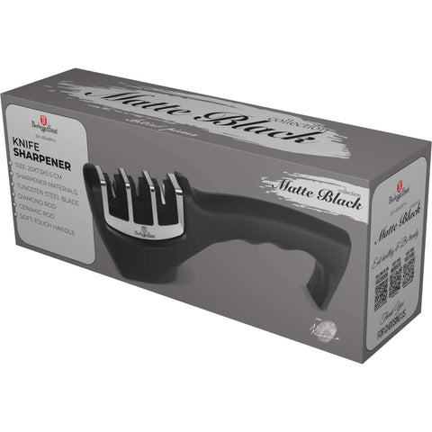  BH/8548, Afilador de cuchillos 3 en 1, Negro, Plateado, Afilador de cuchillos, Afilador, Cuchillos y herramientas de corte