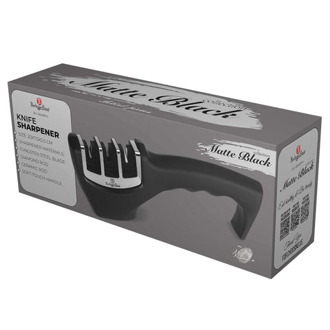  BH/8548, Afilador de cuchillos 3 en 1, Negro, Plateado, Afilador de cuchillos, Afilador, Cuchillos y herramientas de corte