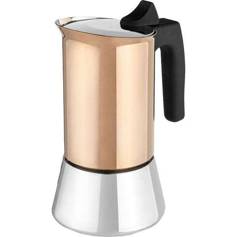 Cafetera, cafetera de acero inoxidable, moka pot, moka express, cafetera, oro rosa, NUEVA, BH/8550