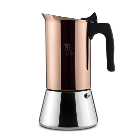  BH/8550, Cafetera de 9 tazas APTA PARA INDUCCIÓN, Oro rosa, Cafetera, Cafetera de acero inoxidable, Cafetera moka, Moka Express, Electrodomésticos de cocina