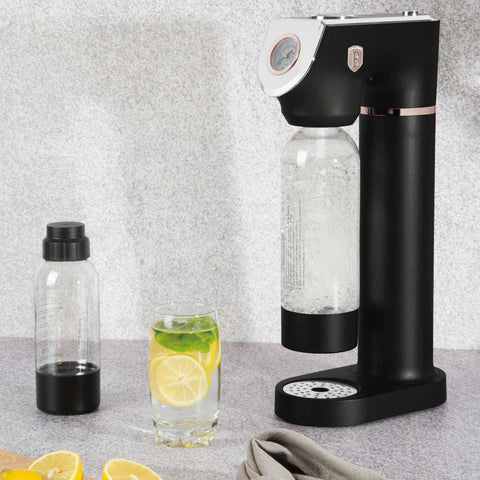 máquina para hacer refrescos, sodabar, agua con gas, agua con gas, máquina para hacer refrescos, negra, oro rosa, NUEVA, BH/8554