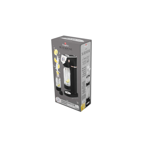  BH/8554, Máquina de refrescos con 2 botellas y barómetro, Negro, Oro rosa, Máquina de refrescos, Sodabar, Agua con gas, Agua con gas