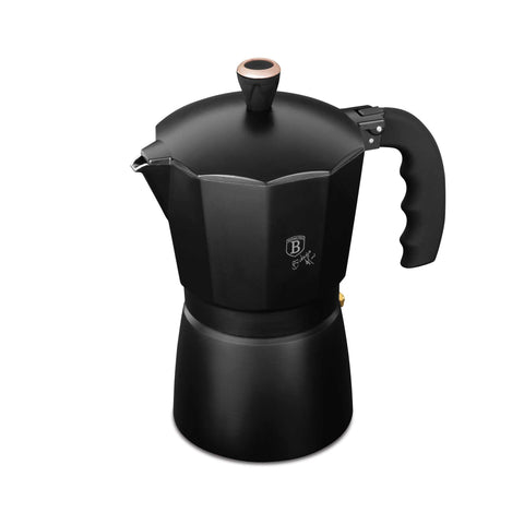  BH/8562, Cafetera de 9 tazas, Negra, Oro Rosa, Cafetera, Cafetera Moka, Moka Express, Electrodomésticos de Cocina