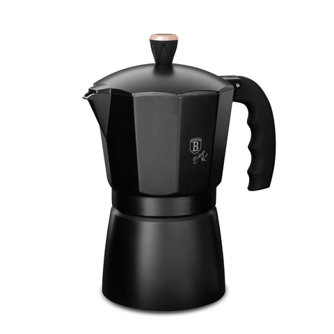  BH/8562, Cafetera de 9 tazas, Negra, Oro Rosa, Cafetera, Cafetera Moka, Moka Express, Electrodomésticos de Cocina