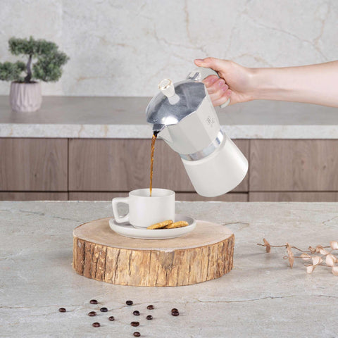  BH/8572N, BH/8572, Cafetera de 6 tazas, Crema mate, Cafetera, Cafetera italiana, Cafetera italiana express, Electrodomésticos de cocina