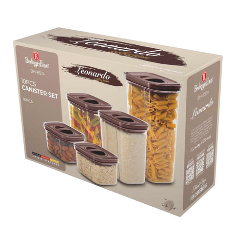  BH/8574, juego de 5 botes, Burdeos, juego de botes b., juego de botes, botes de cocina, contenedores de almacenamiento, almacenamiento de alimentos, bote