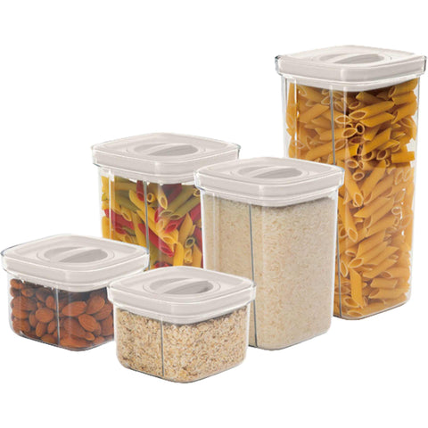  BH/8575, juego de 5 botes de 5 piezas, crema, juego de botes b., juego de botes, botes de cocina, contenedores de almacenamiento, almacenamiento de alimentos, bote