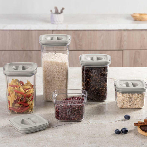  BH/8575, juego de 5 botes de 5 piezas, crema, juego de botes b., juego de botes, botes de cocina, contenedores de almacenamiento, almacenamiento de alimentos, bote