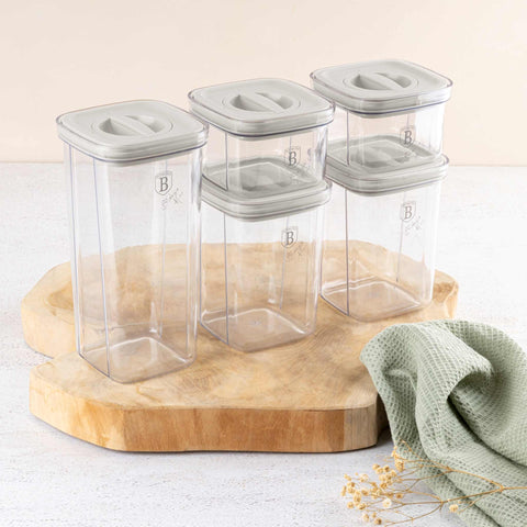  BH/8575, juego de 5 botes de 5 piezas, crema, juego de botes b., juego de botes, botes de cocina, contenedores de almacenamiento, almacenamiento de alimentos, bote