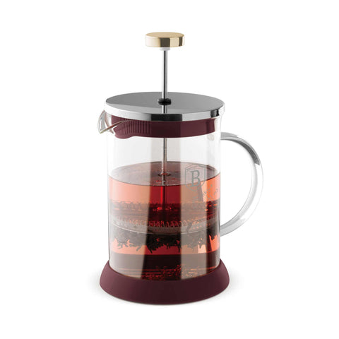 BH/8584, Cafetera de émbolo para café y té de 600 ml, Burdeos mate, cafetera de émbolo para café y té, cafetera de émbolo para café y té, prensa francesa, electrodomésticos de cocina, cafetera