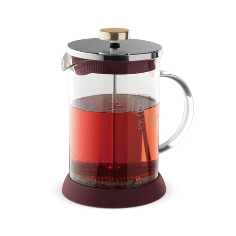 BH/8584, Cafetera de émbolo para café y té de 600 ml, Burdeos mate, cafetera de émbolo para café y té, cafetera de émbolo para café y té, prensa francesa, electrodomésticos de cocina, cafetera