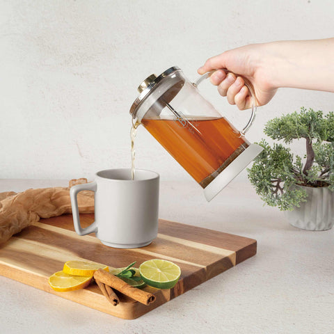 BH/8587, Cafetera de émbolo para café y té de 800 ml, Crema mate, Cafetera de émbolo para café y té, Cafetera de émbolo para café y té, Prensa francesa, Electrodomésticos de cocina, Cafetera